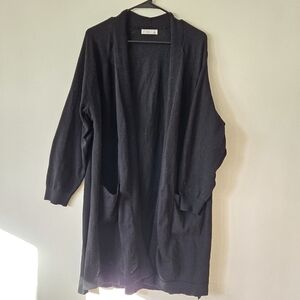 Black Open Front Sweater